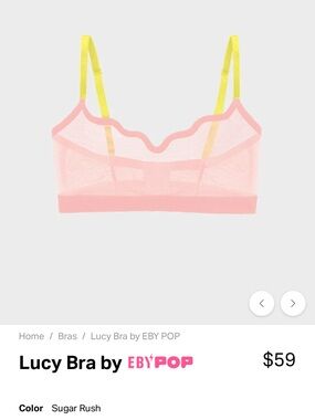 Bundle of 3 EBY wireless bras, like new 38DD